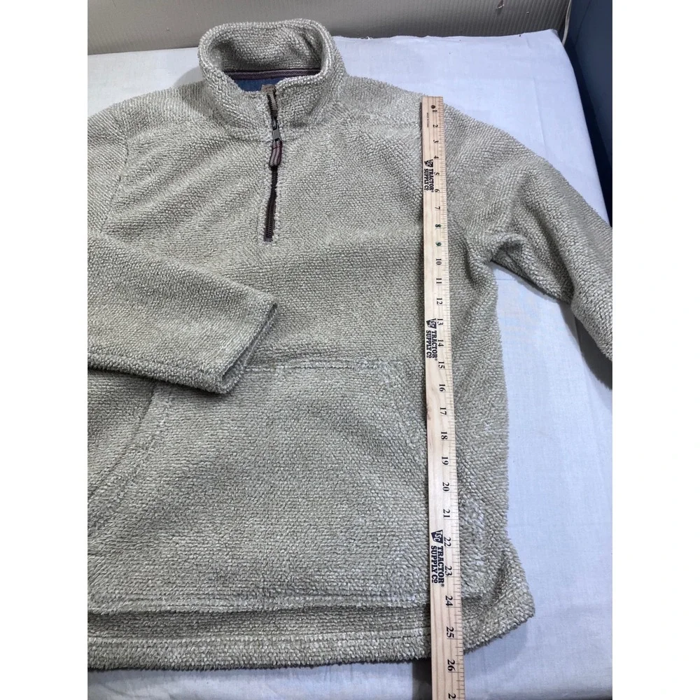 Telluride Clothing Co Mens Medium Tan‎ Sherpa Fleece 1/4 Zip Pullover Jacket